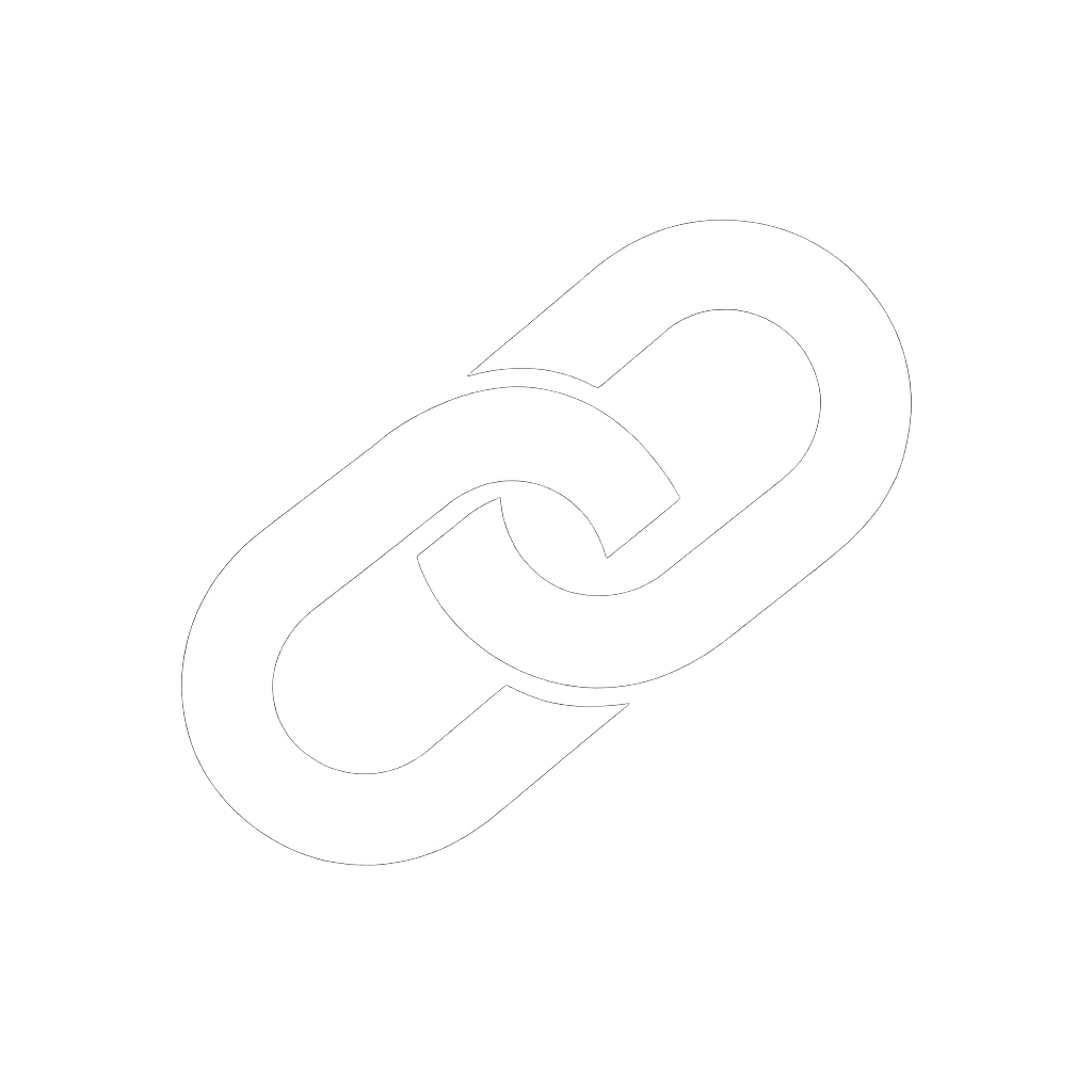 White Bold Chain Icon