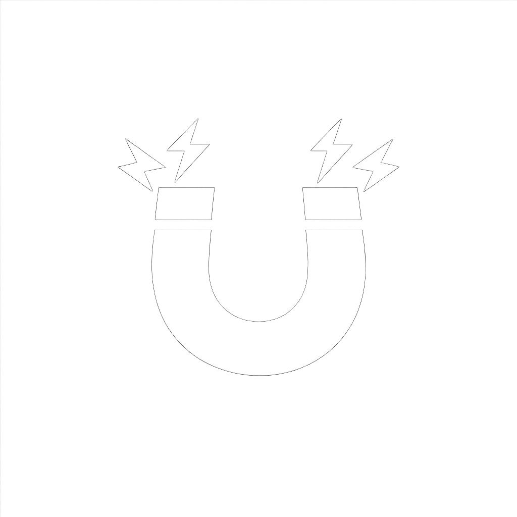 White Bold Magnet Icon-1