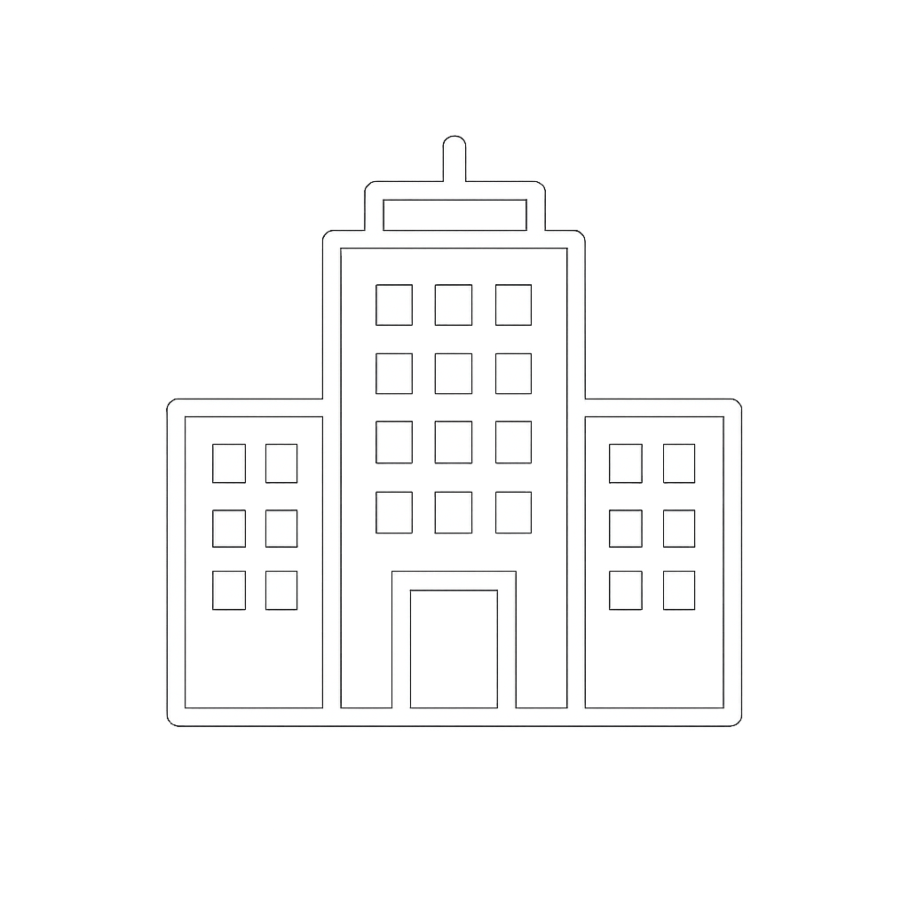 White Building Outline Icon-2