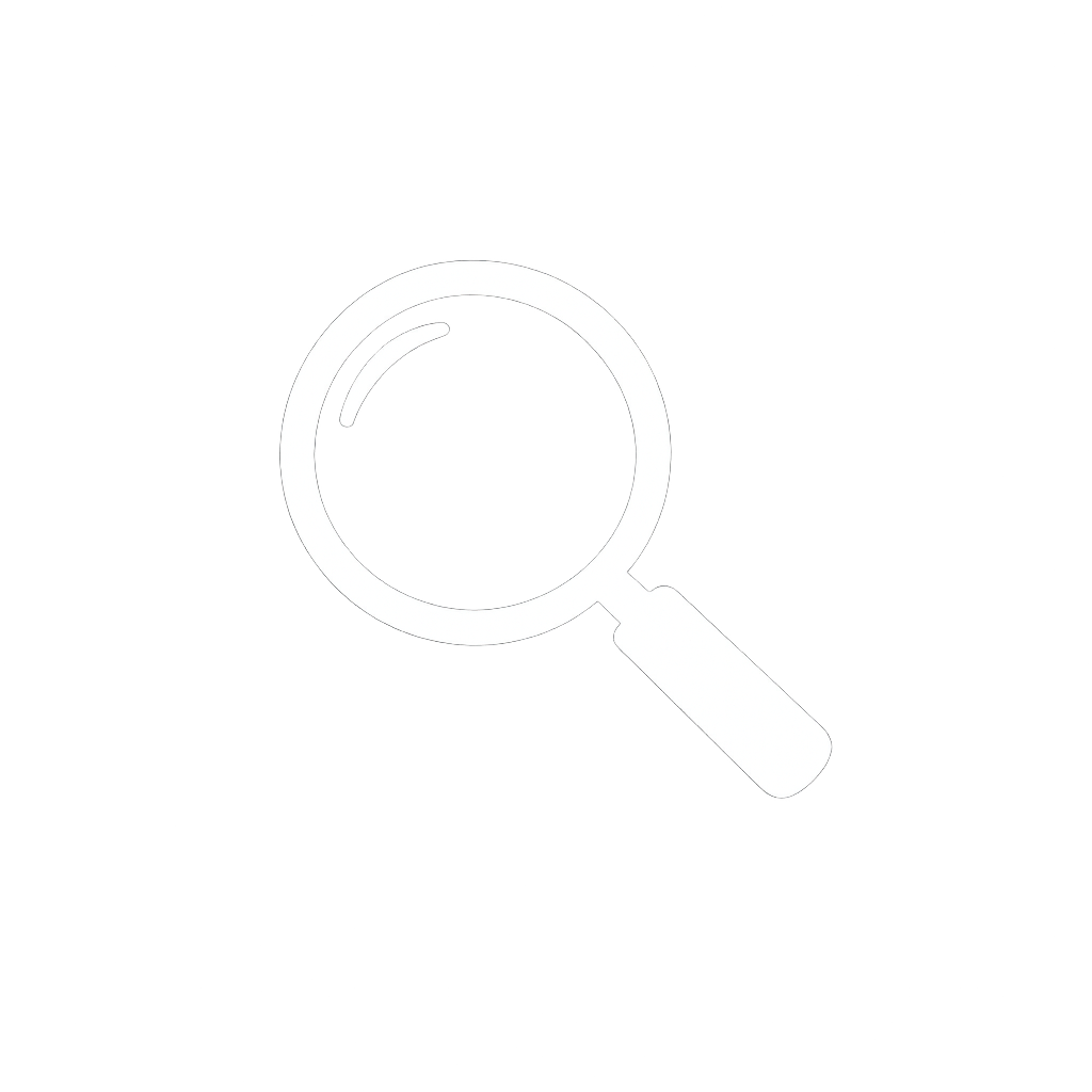 White Glass Magnifying Icon-1