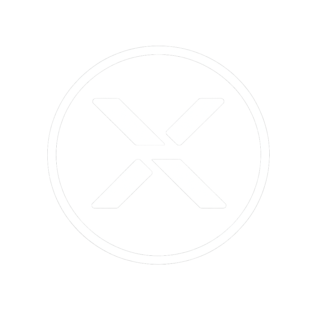 X ICON INSIDE THE CIRCLE THEY SHOULD HAVE GAPS MAKE IT WHOTE ICON