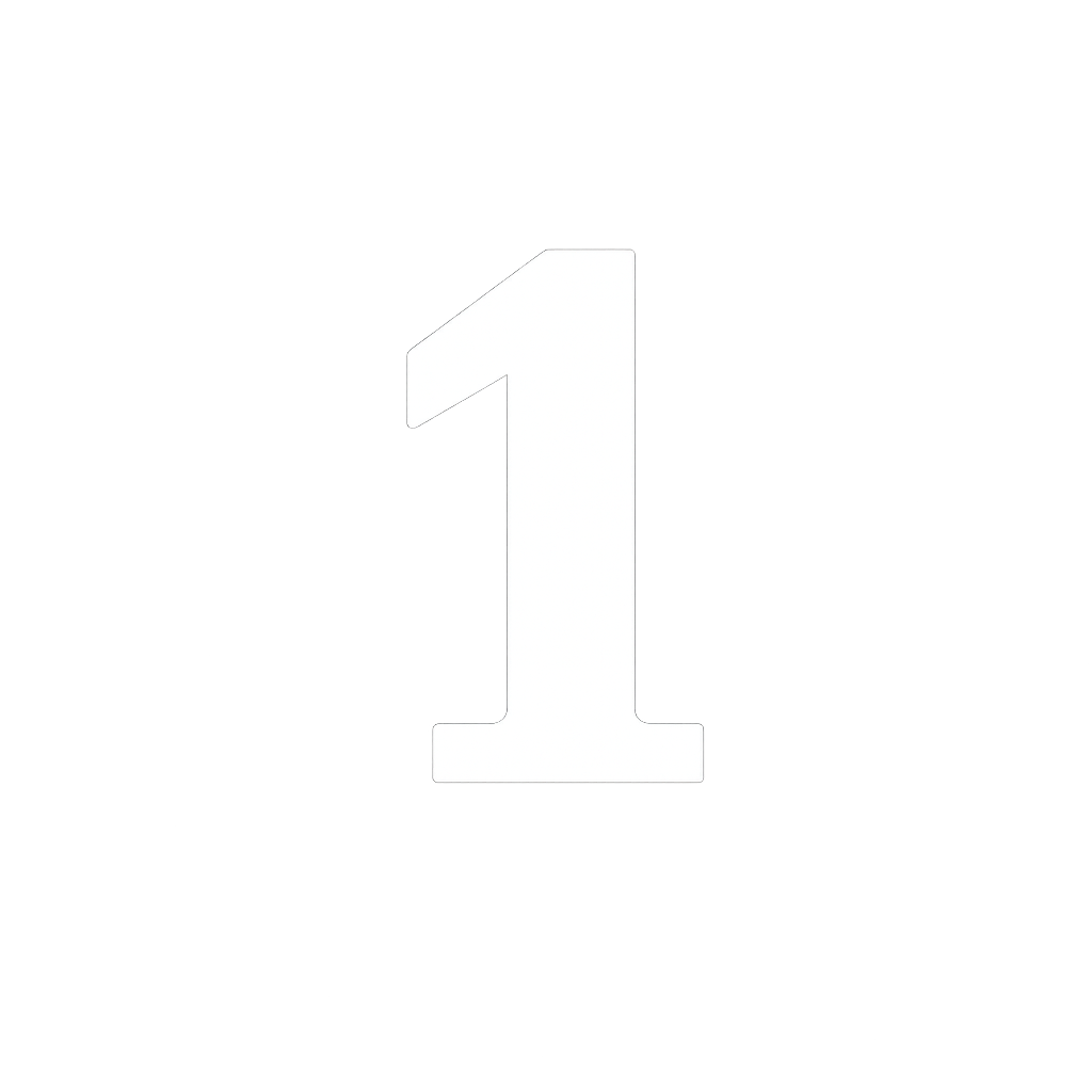 color white  number 1 icon