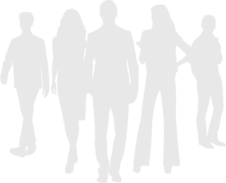 Silhouette of five people